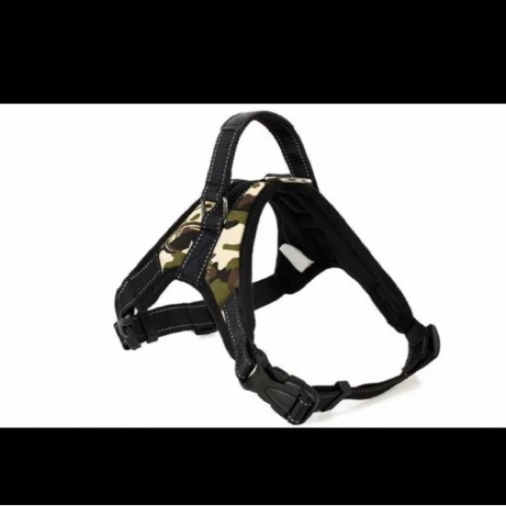 Dog Harness Adjustable No Pull Pet Saddle For Dogs Camouflage Size Large